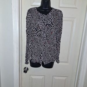 Sanctuary button-down blouse semi-sheer size medium